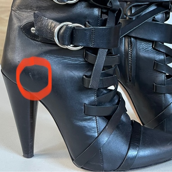 Isabel Marant Royston Leather Strappy Ankle Boots Size IT 37 - Picture 7 of 7